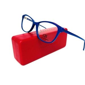 New CAROLINA HERRERA Frames Blue Eyeglasses VHE776 09GU 53-16-135 Acetate